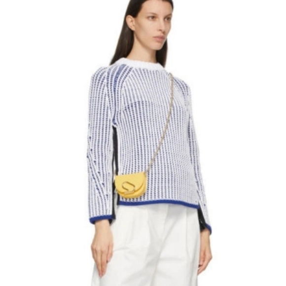 NWT$495 3.1 Phillip Lim Two-Tone Ribbed Knit White Blue Pullover Sweater Top XS - Picture 16 of 16